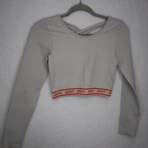 Echt Women's Long Sleeve Seamless Workout Top Sz S Activewear Gym Workout